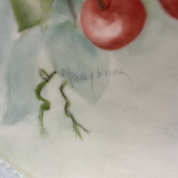 Set of 3 M Binghom hand painted plates - Picture 3 of 7